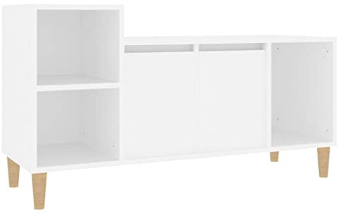 vidaXL TV Schrank Lowboard TV Möbel Tisch Board Sideboard Fernsehschrank Fernsehtisch HiFi-Schrank Wohnzimmer Weiß 100x35x55cm Holzwerkstoff