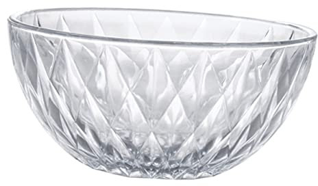 Cabilock Verre Cristal Transparent Bol à Fruits Saladier Mélangeur pour Salades de Fruits Cas