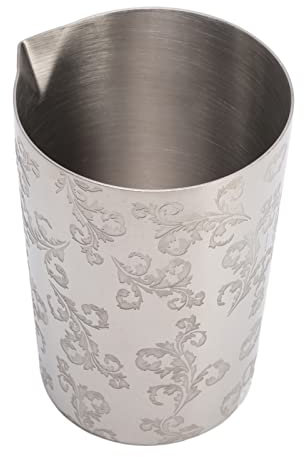 Cocktail Rührglas, 8,6 Unzen Cocktail Shaker, Hält Getränke Warm, mit Geätzter Oberfläche, Angenehm Zu Berühren, Maschinenwaschbar, 304 Edelstahl Rührglas für Die Hausbar