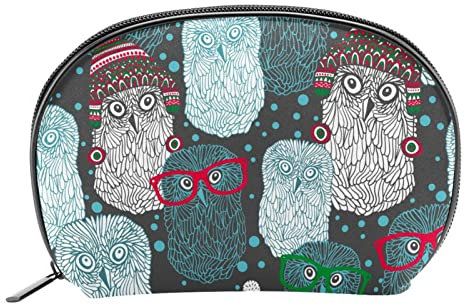 Kosmetiktaschen Make-up-Taschen für Frauen, kleine Make-up-Taschen ReisetaschenAbstrakte Cartoon Tier Eule