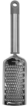 Fackelmann MODE Hand Grater, Cheese & Parmesan Shredder, Fine Chocolate Grater, Lemon Citrus & Nutmeg Zester, Durable Sharp Blade with Rounded Stainless Steel Handle 24.5cm, Grey