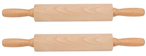 Rodillos De Madera, Pequeños Rodillos Para Masa De Haya, Herramientas Para Hornear, 2 Piezas De Rodillos Resistentes Para Alisar Fondant Y Corteza De Pastel Para Cocina Casera