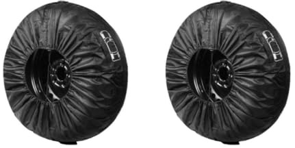 QOKLIYUI 2 Ensemble de Housse de Pneu en Polyester, Pneu de Secours de Voiture, Pneu de Secours de Voiture, Roue de Secours, Sacs de Rangement, 13-18 Pouces, 13-18 Pouces 2Ensemble