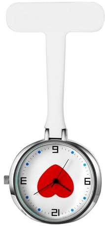 Avaner Krankenschwesteruhren Stilvolle Schwesternuhr mit großem, leicht ablesbarem Zifferblatt und Brosche Arbeitsuhr FOB Analog Quarzwerk Taschenuhr für Doktor Arzt Schwestern