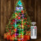 Lumières d'échelle de Noël avec Père Noël, Weslery 4,86 ​​pieds, X-mas d'ornement suspendues pour arbre Noël avec minuterie, télécommande, 8 modes clignotants, lumières LED suspendues pour mur chambre