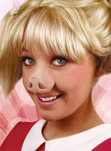 Schweinchen-Nase - Latex-Applikation mit Hautkleber - Special-Effect Kostüm-Zubehör - Make-Up für Halloween, Karneval & Horror-Party