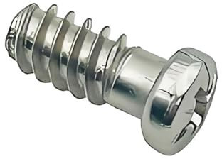 LIKERAINY Viti Euro in Acciaio 6,4 x 14 mm Vite di Collegamento con Filettatura per Mobili Diametro Foro 5 mm Vite di Fissaggio per Armadietti Cerniere Viti a Testa Cilindrica Phillips 50 Pezzi