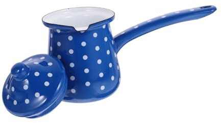 Cabilock Enamel Pot Turkish Kettle Retro Milk Jug Wear-Resistant Reusable Container for Coffee Making Accessories