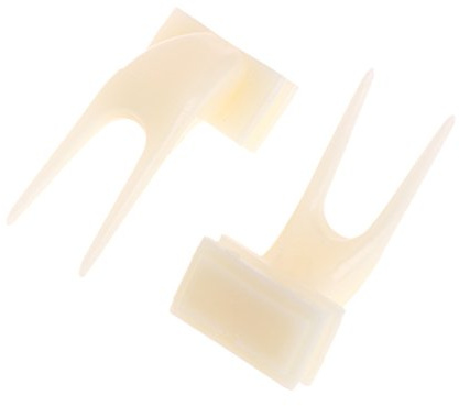 AOYUDJ Lot de 2 supports de nourriture pour oiseaux pour perroquet, fruits, légumes, brochettes, fourchettes en résine, outil d'alimentation pour garder la cage
