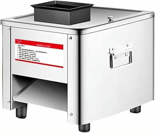 Upgraded Meat Cutter Machine, Commercial Electric Meat Slicer, Stainless Steel 350lb/h, for Slices Strips Cubes,10mm