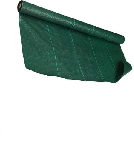 Membrana de recubrimiento del suelo plegada, Tela de barrera contra malezas Membrana de control de malezas Tela geotextil verde Cobertura del suelo Barrera contra malezas for jardín Tela paisajística(