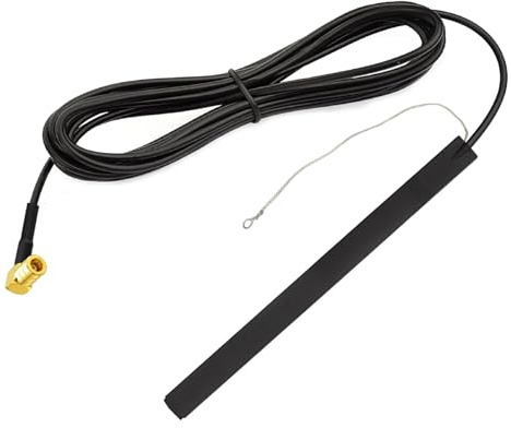 Antenna Autoradio SMB, Antenna DAB+ per Kenwood, Patch DAB per Auto con Connettore SMB, Antenn Parabrezza Digitale per Autoradio, Pioneer, Alpine, Facile Installazione Adesiva per Finestrino, 3 Metri