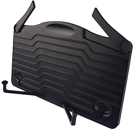 HAMPPLIES Tragbarer Leseständer aus Stabilem Abs mit Verstellbarem Design und Kreativem Aussehen für Kochen und Lesen Faltbarer Notenhalter in Schwarz für Tisch und Desktop