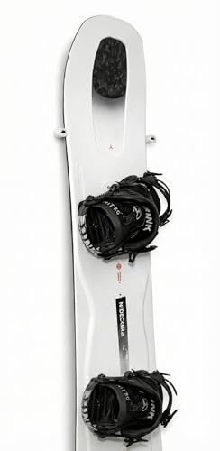 Generisch Snowboard Wandhalterung inkl. Montagezubehör vom Markenhersteller - Moderne und minimalistische Aufbewahrung (Weiß)