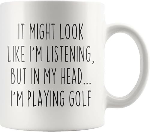 Tazze 330Ml Tazza Con Manico In Ceramica Mug Per Uso Domestico Latte Ufficio, Golfing