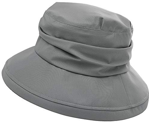 Comhats Faltbarer Damen Regenhut Sonnenhut wasserdichte Mütze mit Kinnband UPF50+ | Wasserabweisend, faltbar und mit UPF 50+ sowie Kinnband – ideal für Reisen, Wandern, Angeln, Safari und Picknick.