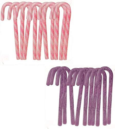 Swan household ® - Pack of 20 Christmas Sweet Candy Canes 12cm ( Refreshers & Parma Violet ) - 200g - Suitable for Vegetarians