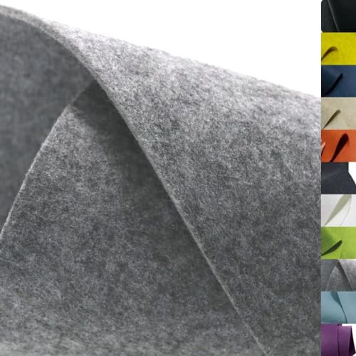 TOLKO 50 cm hantverksfilt, stabilt filttyg, 3 mm tjock | filtmatta, underlägg, dekorativ filt, fickfilt för sömnad och pyssel, 100 cm bred | nålfilt, metervara