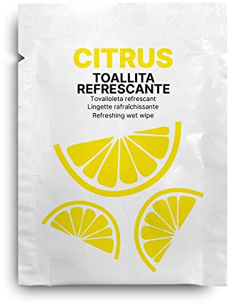 1 000 unités | Lingettes rafraîchissantes LEMON | Lingettes hygiéniques pour les mains | Lingettes au citron | Usage domestique et restaurant | Lingettes rafraîchissantes au citron (1000)