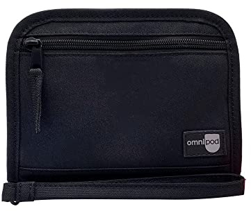 Omnipod Supply - Bolsa para Diabetes para Omnipod 5, Dash o PDM - Se Adapta a cápsulas adicionales, Tiras de Prueba, insulina, lanceta y más, Black, Moderno