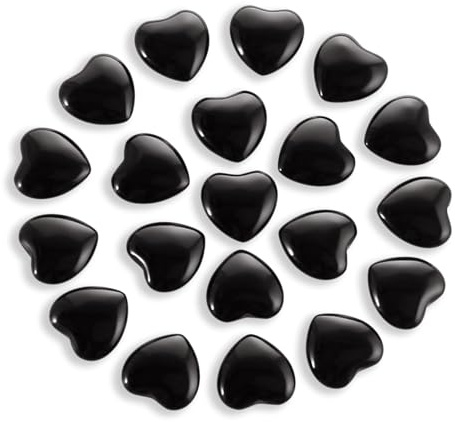 Nvzi Schwarz Obsidian Herz Aus Stein, Edelsteine Heilsteine, Glückssteine für Kinder, Heilsteine Kristalle Steine Set, Chakra Steine, Schmucksteine, Crystals, Halbedelsteine Mischung (20 Stück) | Glückssteine,Heilsteine Kristalle Steine Set,Chakra Steine,Schmucksteine,Crystals,Halbedelsteine Mischung