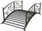 Outsunny Pont de Jardin - Pont de Bassin - décoration du Jardin dim. 119L x 67l x 47H cm avec Balustrade Motif de Vigne Acier Noir