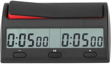 Tragbare Schachuhr, 7 Timing-Funktionen, 38 Timing-Regeln, Vintage-ästhetisches Design, Timer für Weiqi, Multifunktionale Ornamente für Professionelle Brettspiele