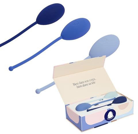 Puissante - Boules de Kegel Lot de 3 - Renforcement du périnée - Prévention des fuites urinaires - Femmes de tous âges - Silicone médical de qualité - Livret d'exercices inclus