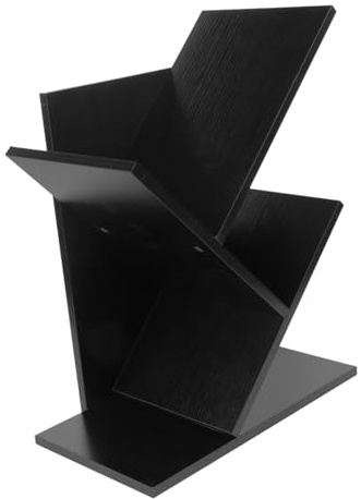 Lurrose Schreibtisch Bücherregal, Schwarz, Modernes Tischregal | Desktop Organizer für Arbeitsbereich, Viel Platz für Bücher und Unterlagen, für Täglichen Einsatz