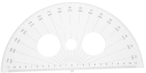 SUPVOX Portable Plastic Protractor for Measuring Angles 0 to 180 Degrees, Safe and Sturdy Design, for School and Work Use by Students, Architects, and Engineers