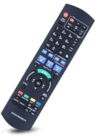 FQOUG N2QAYB000618 Replacement Remote Control Compatible With Panasonic DVD IR6 Recorder DMR-HW100 DMR-HW100EBK DMR-HW200 DMR-HW120 DMR-HW220