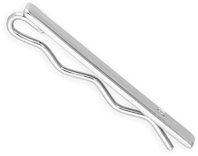 Edelstahl & 2mm Viereck CZ Kristall Krawattennadel