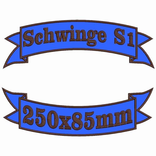 Aufnäher-Set obere + untere Schwinge S1 - viele Größen und Farben zur Auswahl - 25x8cm - personalisiert