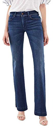 Salsa Wonder Push up Flare Jeans i Dark Denim, Blå, 34