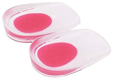 Rekkle 1 Paire Femmes Filles Gel de Silicone Coupes de Talonnette de Chaussures Talonnettes de Chaussures Inserts d'Achille Douleur fasciite Plantaire Pad amortissante Soutien