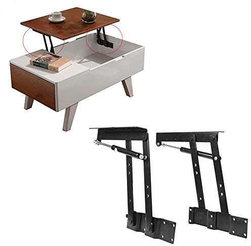 1 Par Bisagra Elevadora para Mesa, Bisagra Levantar Mesa de Café Ajuste de Hardware Bisagra de Muebles Plegable Mesa par Muebles Accesorios
