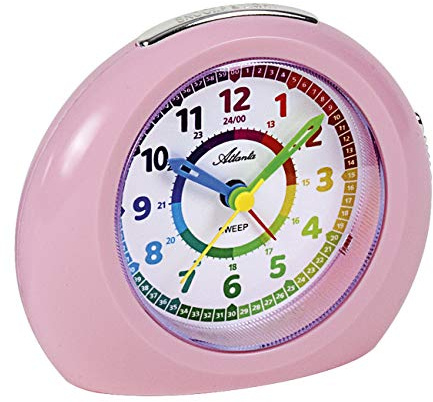 Atlanta 1967/17 Kinder-Wecker Quarz mit Leisegang Rosa