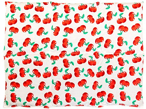 Giraffenland Rapssamenkissen groß 40x30cm 6-Kammer - cherry-white - Wärmekissen Körnerkissen z.B. als Rückenkissen & Bauchkissen - Rapssamen Kissen 30x40 - cherry-white