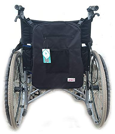 GHzzY Bolsa para Silla de Ruedas para el Respaldo de la Silla,Mochila Oxford de Tela para Silla de Ruedas para la mayoría de Las sillas de Ruedas,Bolsa Universal para Accesorios de Silla de Ruedas