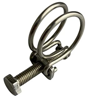 Boltza Stainless Steel Double Wire Hose Clips 38-44mm Pond Pipe Screw Tight Koi Fish Fitting Filter Pump Clamp x4
