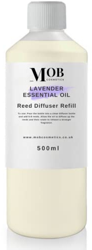 Moments of Bliss Cosmetics 500ml Designer & Fine Fragrance Reed Diffuser Oil Refill - Highly Concentrated - Made to Order! (Lavender Essential Oil)