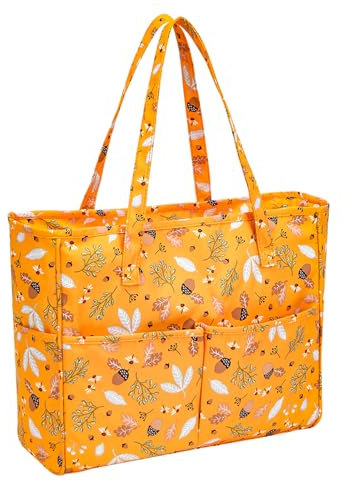 Coopay Craft Bag, Knitting Bags UK, Crochet Tote Bag, Craft Storage Bags for Crafting, Sewing, Cross Stitch or Embroidery, Crafters Bag, Knitting Project Travel Bag, Dragonfly