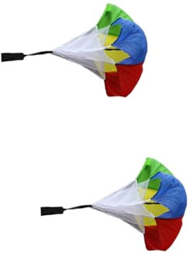 Supvox 2stücke Bunter Widerstands-Fallschirm Für Krafttraining Für Läufer Athleten Und Outdoor-Sportarten Mit Netzpaneel Zur Vermeidung Von Seilverwicklungen Fördert Geschwindigkeit