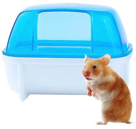 Bain de sable pour hamster – Bac à litière amovible pour hamster – Bac de bain de sable amovible – Baignoire stable pour hamster nain