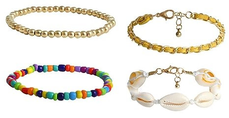 WATIIFUFU 4stücke Handgefertigte Shell Armbänder Für Verstellbare Schmuckstücke Im Maritimen Stil Für Zu Geburtstagen Jubiläen Und Feiertagen