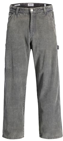 JACK & JONES Jpstalex Hunter Corduroy Carpenter, Carbone, 29W x 32L Uomo