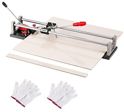 MEYINGOU Manual Ceramic tiles Tile Cutter, Professional Procelain Ceramic Tile Cutter Tools Heavy-Duty Iron Frame Super Hard Alloy Cutter Wheel Tile Cutting Machine(24 inch)