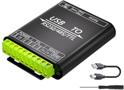 BAHJKASD USB a RS232 422 232 - Conversor industrial aislado USB con soporte de protección múltiple