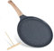 Non-Stick Crepe Pan, 24cm Pancake Pan, with Medical Stone Non Stick Coating, Dosa Die-cast Auluminium Cake Flat Skillet Tawa Griddle, Nonstick Egg Frying, for All Hobs & Induction (Grey)