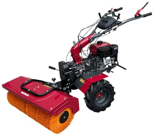 Gartenfräse WM1000N-6 Set mit Kehrbesen Mehrzweckgerät Kehrmaschine Motorhacke Multigerät Kehrbürste Gartenhacke Bodenfräse Benzin 7PS 60cm